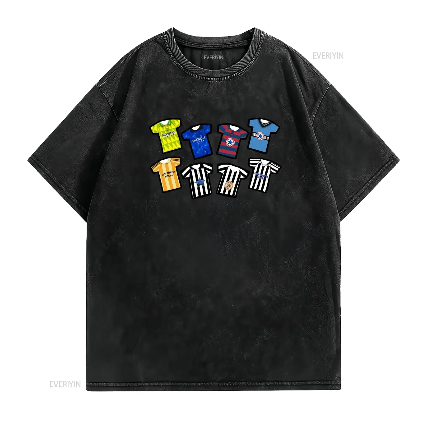 Maglietta Nera Retro Newcastle Ideale per i Fan dei Toon Disponibile in Diverse Taglie vintage Washed designer clothes Slightly