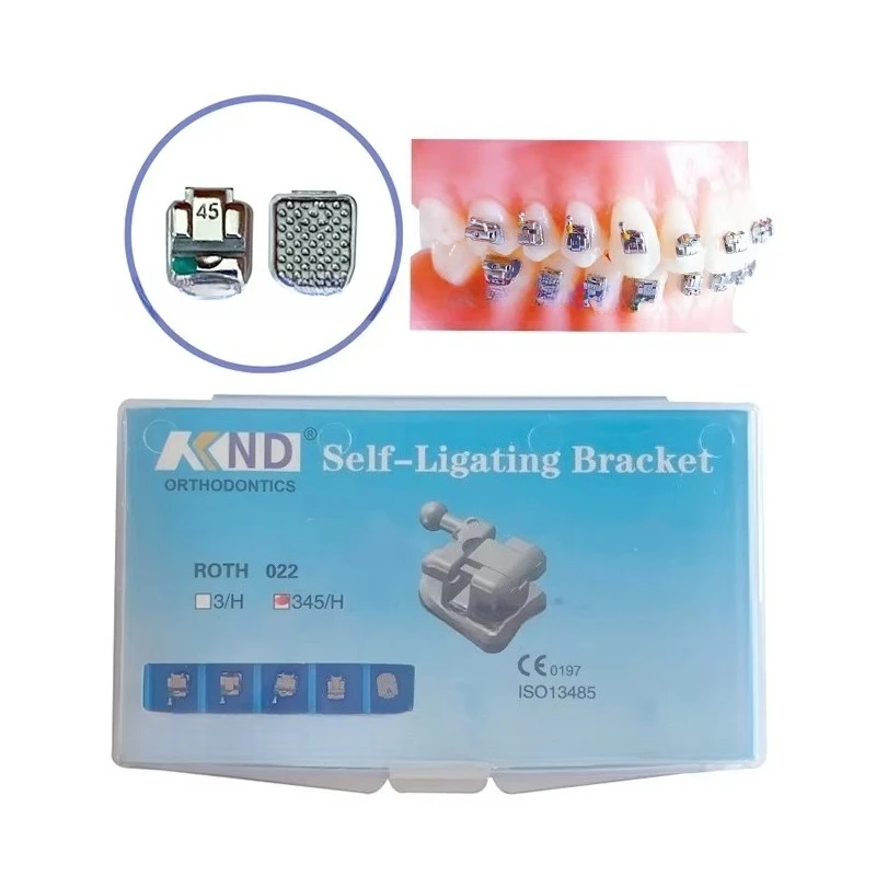10 Boxes Dental Orthodontic Passive Self Ligating Bracket Roth 0.022 Hooks 345 with Buccal Tubes Dentistry Braces Dentist Clinic