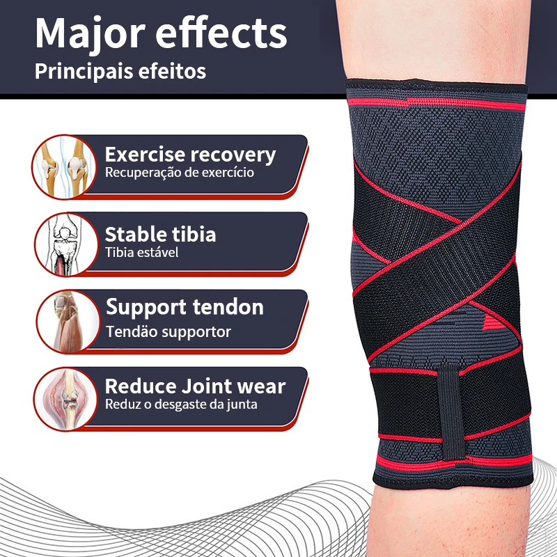 1pc dual-purpose pressurized knee pads with detachable knee pads for fitness and running