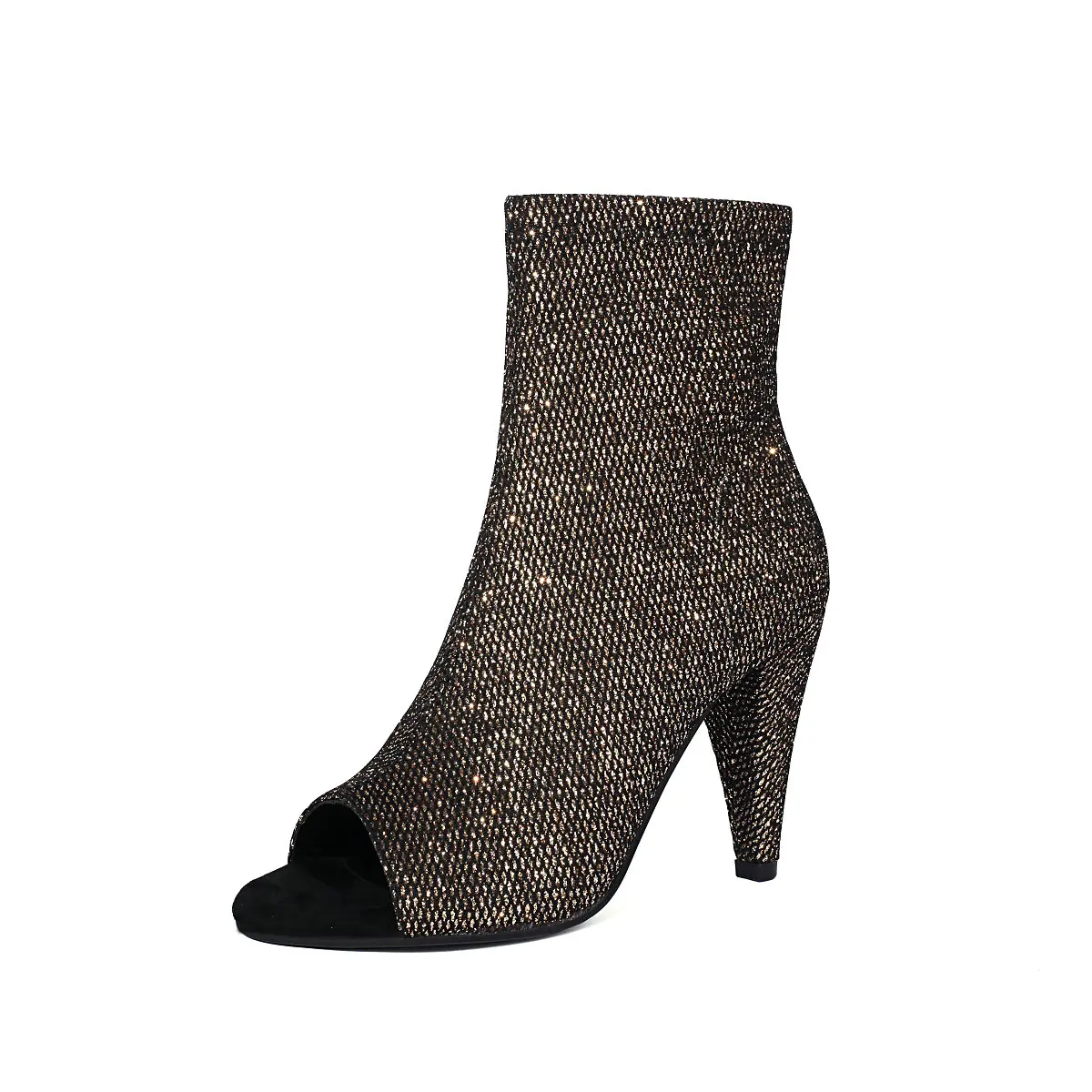 

Sparkly Summer Boots for Woman Sequin Peep Toe Ankle Boots Glitter Party Dress Spike Heels Shoes