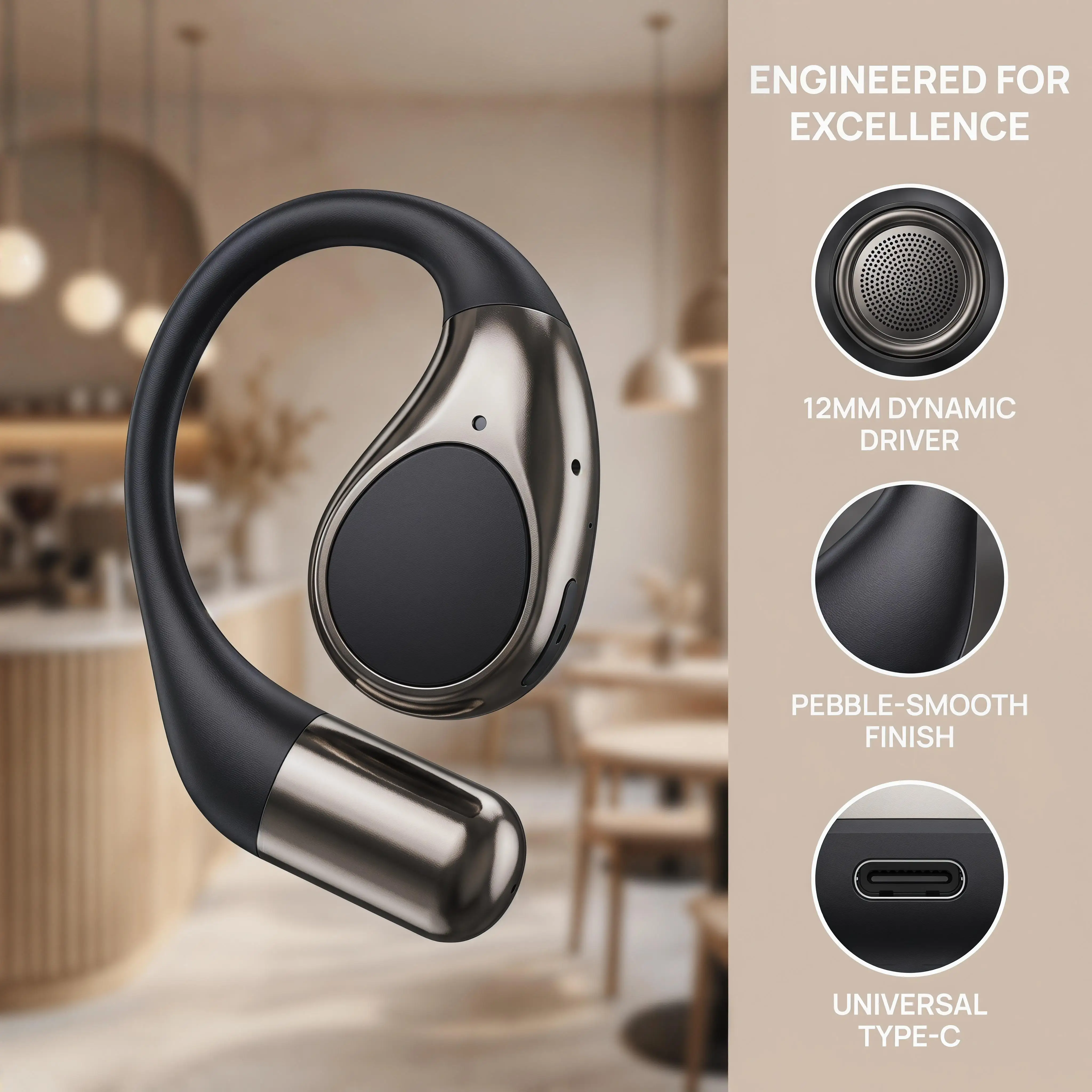 X17S Wireless Open-Ear Bluetooth Headphones - alternate angle