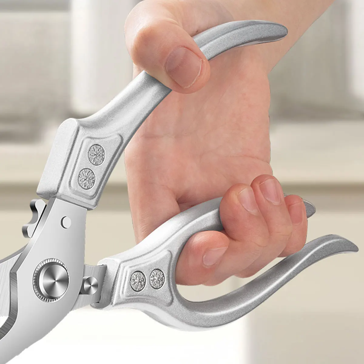 

Ножницы для птицы, профессиональные сверхмощные, кухонные ножницы для куриных костей, нержавеющая сталь с нескользящей ручкой для мясника