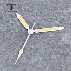 Tandorio White Edge Mod Retro Pilot Watch Hands Accessories Parts For NH35 NH36 NH38 50-Fathoms Series Watch Replacement Parts
