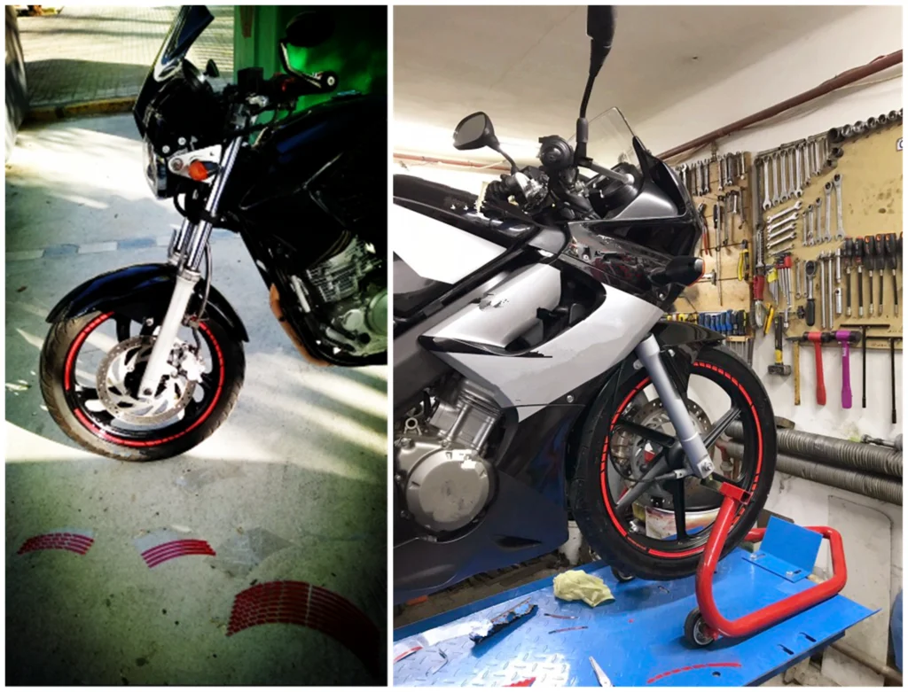 Motorcycle personality modified steel wheel hub sticker for YAMAHA FZ6R FZ8 MT-07 FZ-07 FZ-09 MT-09 SR FZ6 FAZER view 3