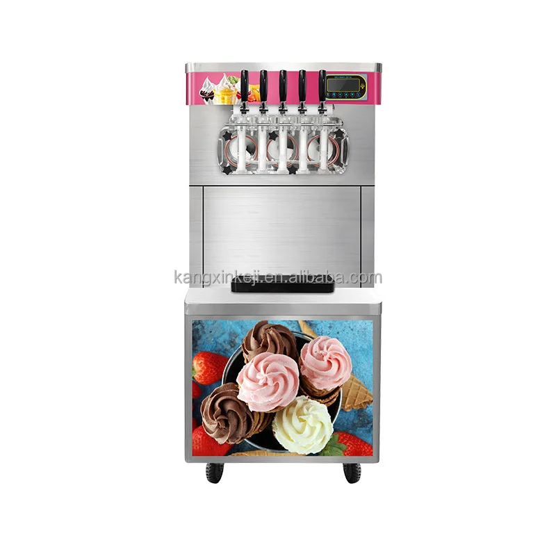 High Efficiency Ice Cream Roll Maker Machine Cart Thailand Snack Kiosk Equipment Fry