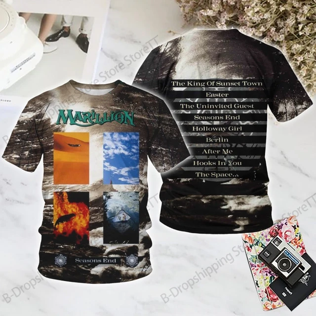 روك باند ماريليون ثلاثية الأبعاد تي شيرت مطبوع الرجال النساء موضة الهيب هوب قصيرة الأكمام بلايز تيز ملابس رجالي للرجال بلايز Y2k #5