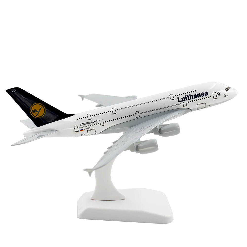 

20cm Aircraft Airbus A380 Germany Lufthansa Alloy Plane Model Children Kids Gift for Collection Home Decoration