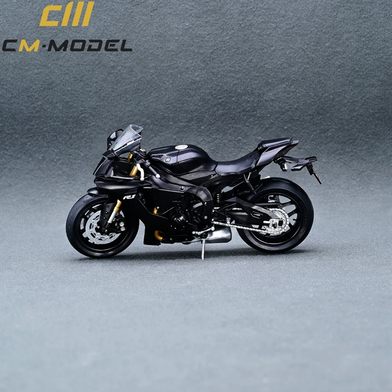 CMModel 1/18 Diecast Motorcycle Model YAMAHA YZF-R1 2018 MATTBLACK