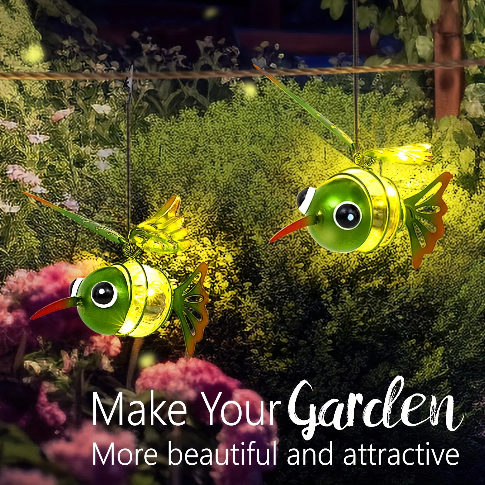 

Подвесной солнечный уличный фонарь, милые солнечные насекомые, животные, свет, водонепроницаемая садовая декоративная лампа для забора, двора, сада, подарка