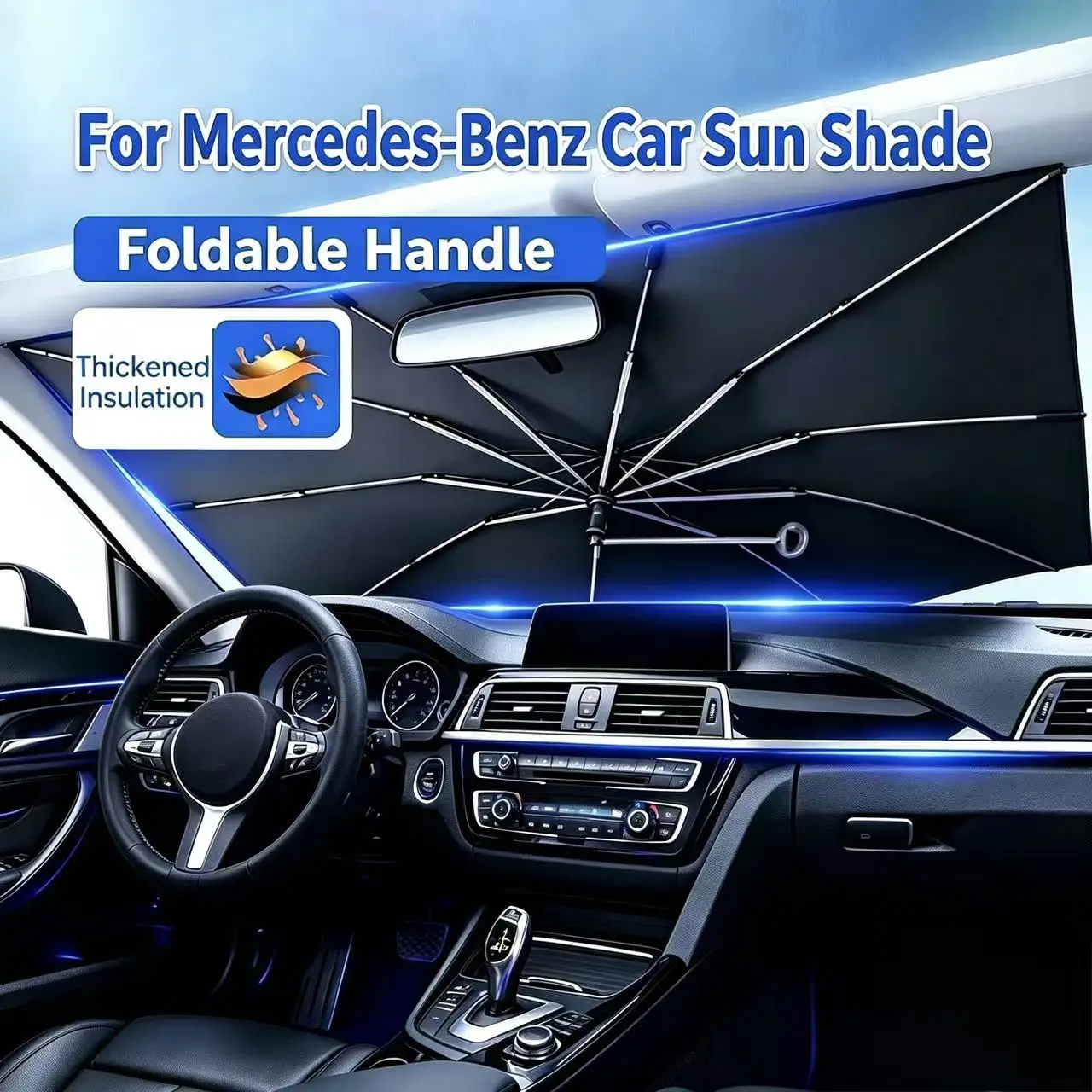 

For Mercedes-Benz GLC,GLA,GLB,GLE Car sun umbrellas, front windshields, sun shields, and heat insulation Interior Accessories