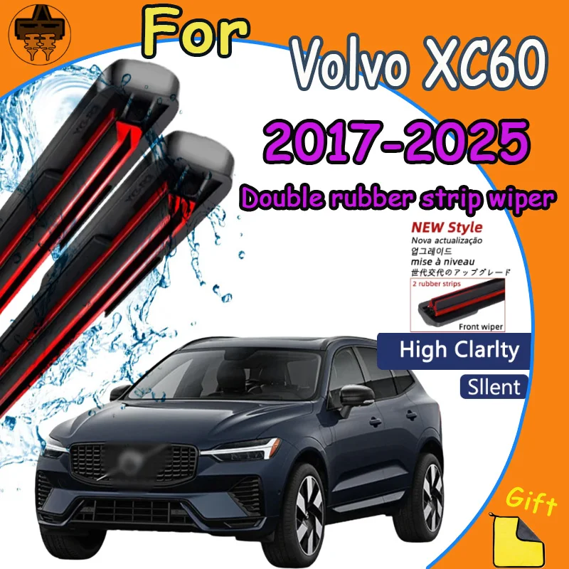 

Front Windshield Wiper Blades 2pcs Windscreen Window Accessories For Volvo XC60 2017-2025