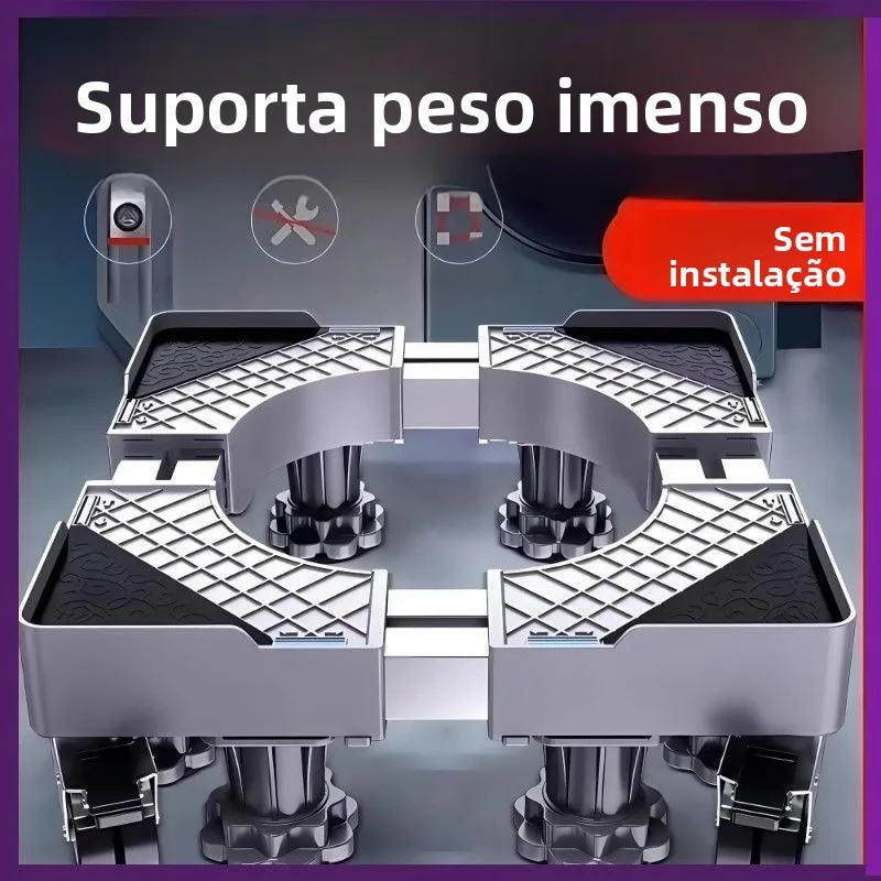 support-universel-pour-machine-a-laver-avec-pieds-amortisseurs-roulettes-et-support-sureleve-pour-lave-linge-a-tambour-ou-a-chargement-par-le-haut