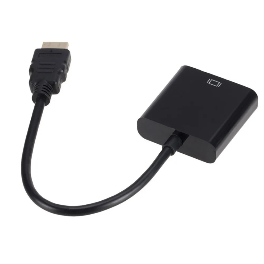 Adaptör kablosu HDMI erkek VGA RGB kadın HDMI VGA bağlantı hattı HDMI VGA adaptörü dahili çip seti 1080p