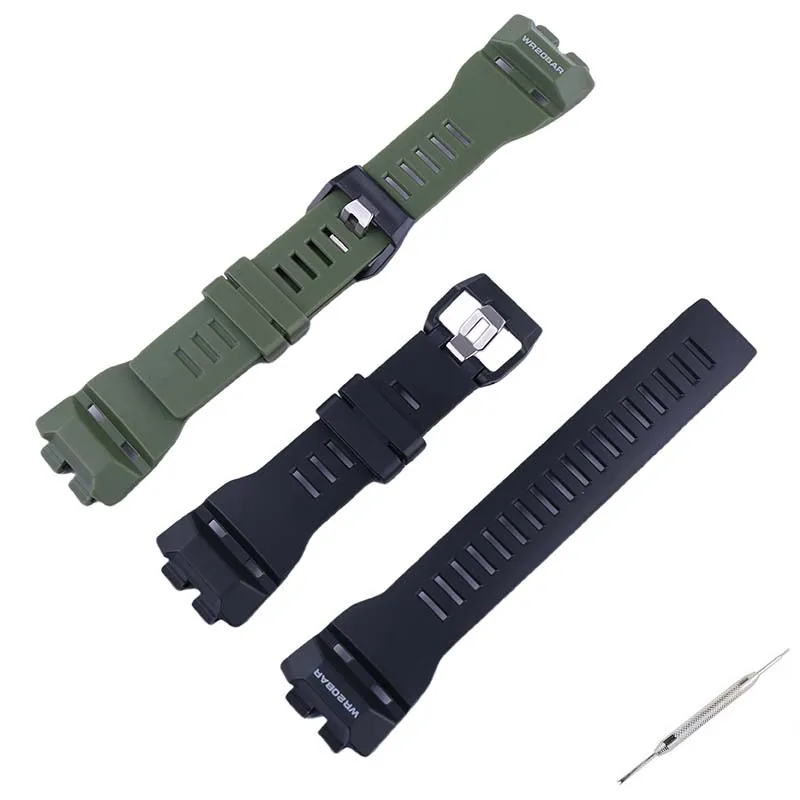 إكسسوارات حزام ساعة اليد من الراتنج للرجال متوافقة مع سوار ساعة كاسيو جي شوك GBD-100-1 GBD-100 الرياضي المطاطي