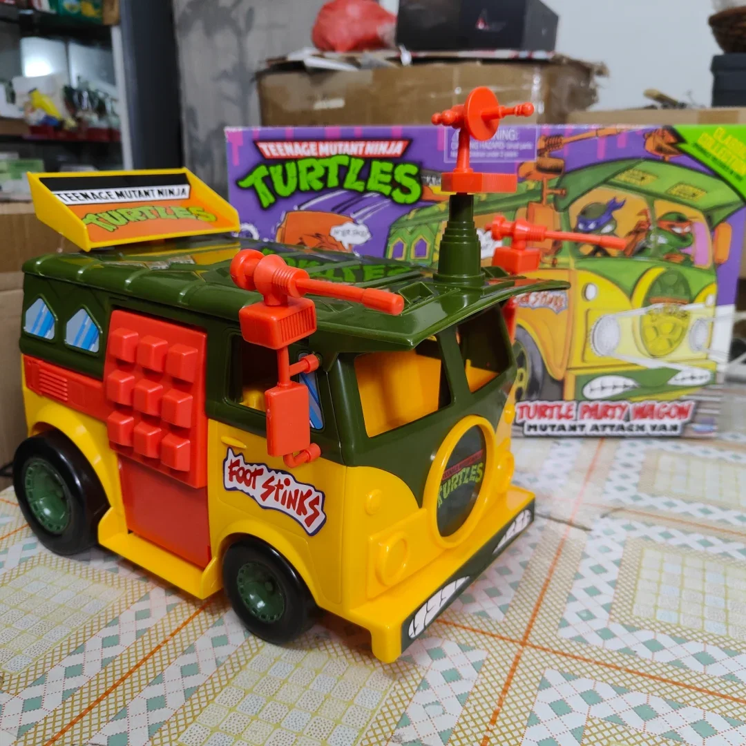 Original Playmates Teenage Mutant Ninja Turtles Turtle Party Wagon Classic Reissue Mutant Attack Van Vehicle Model Toy Gifts - view 3