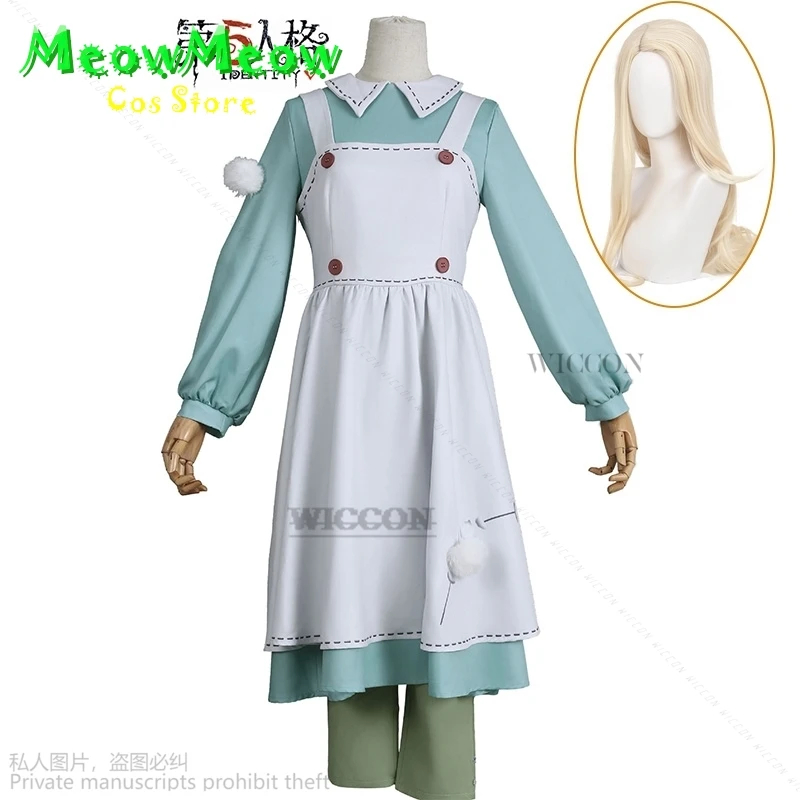 Games Identity V Little Girl Memories Cosplay Costume Eurydice Role Play Uniform Halloween Carnival Party Lolita Gold Long Hair