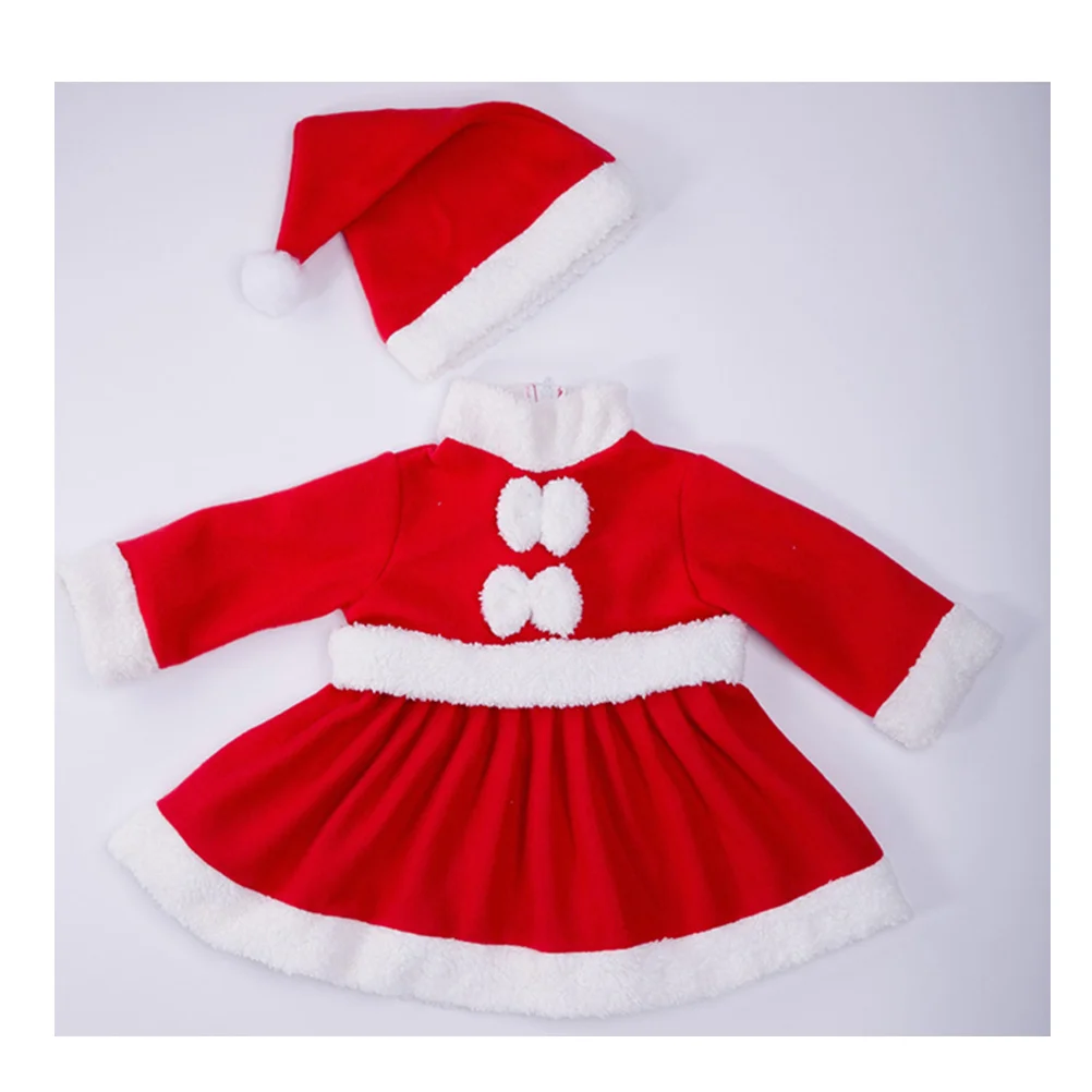 Christmas Costume Set Children Santa Claus Festival Costume Cosplay Costume Suit for Girls - Size 80cm (Red)