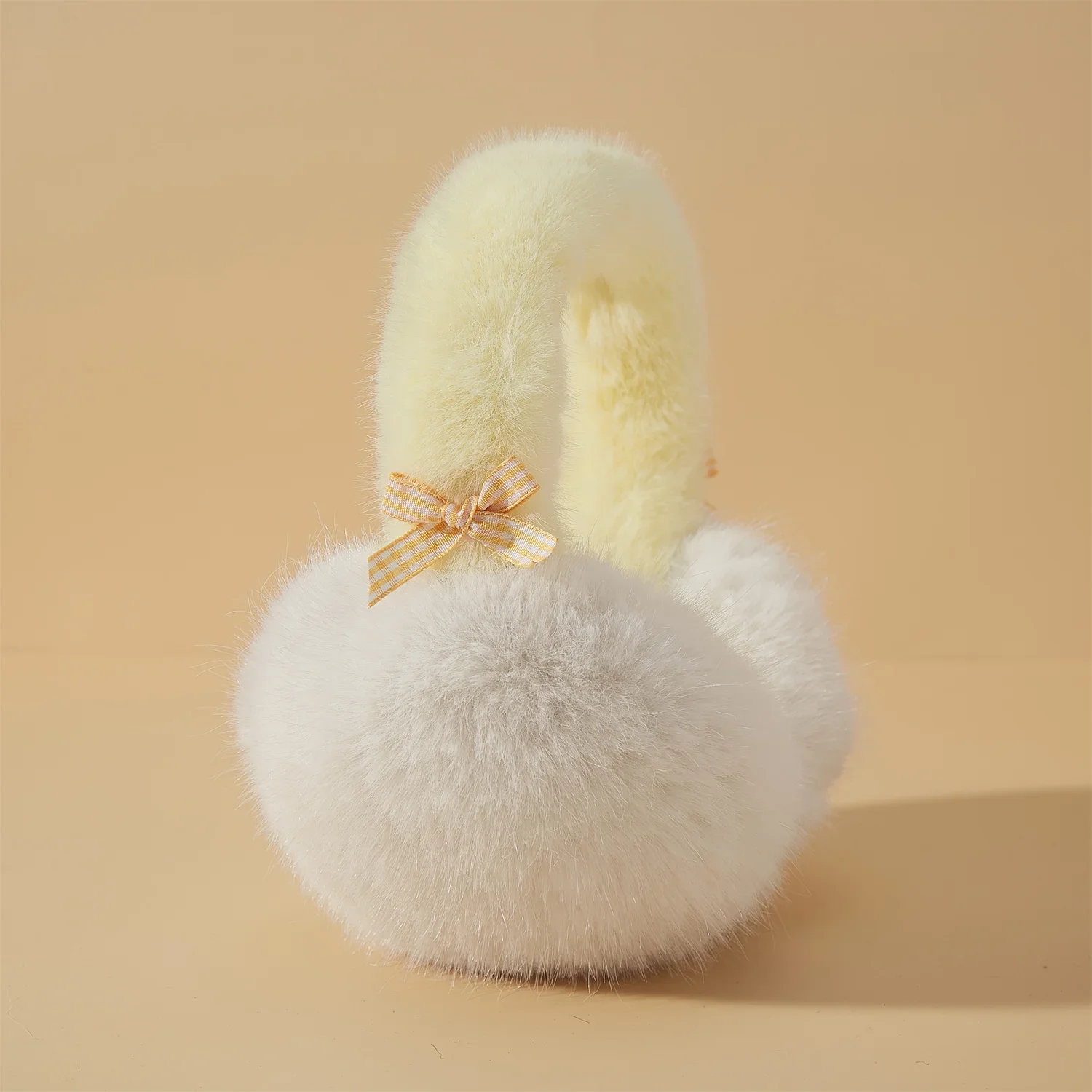 Fashion Cute Bow-Knot Earmuffs High Quality Imitation Rabbit Fur Warm Earmuffs for Woman Girl Birthday Party Gift