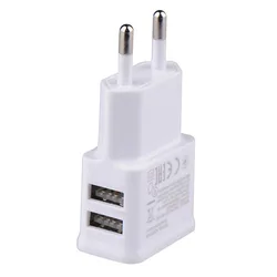 5V 2A USB Charger 2 Ports Chargers Cell Phone EU Plug AC DC 5V Power Adapter Wall Charging Accessories for Iphone Samsung Xiaomi