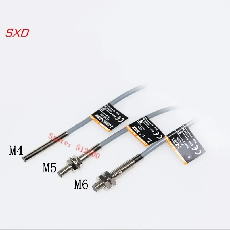 

5PCS M4 M5 M6 Proximity Switch Sensor DC NPN/PNP LJ4A3-1-Z/BX LJ4A3-1-Z/BY Three-Wire NPN Usually Turns 12V24V Induction Switch