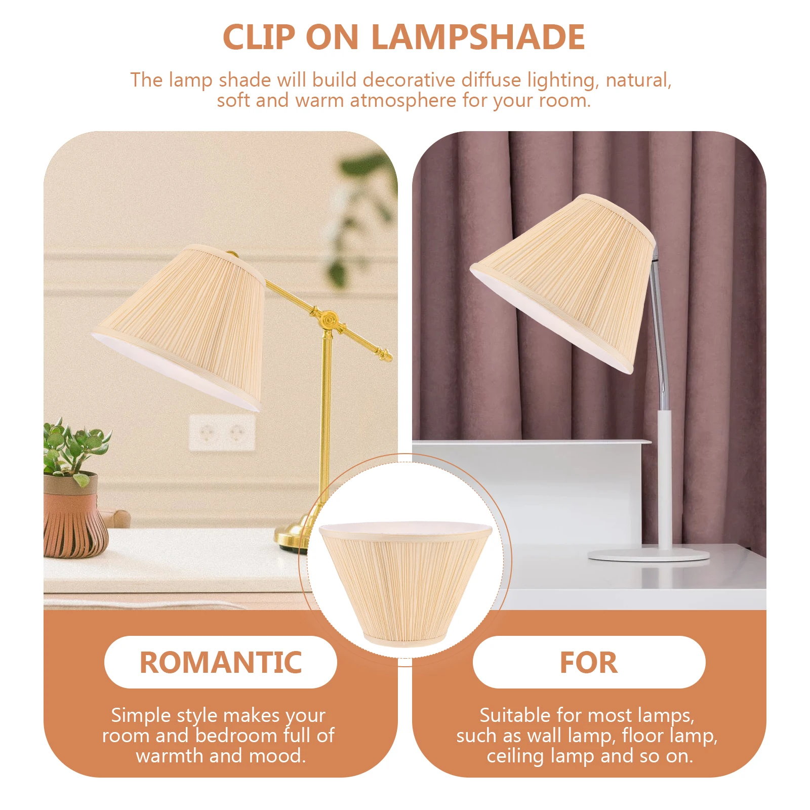 

Pleated Cloth Lamp Shade For Ceiling Wall Floor Lamp Dust Proof Cover Soft Light Diffuser Shade Decorative Lighting