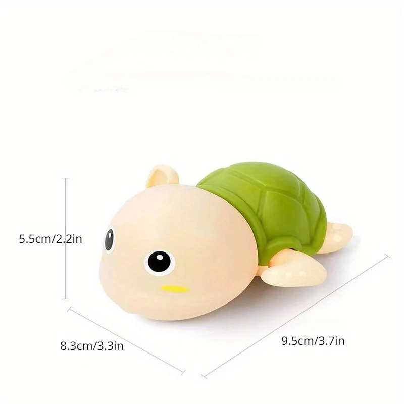 Tartaruga animal bonito dos desenhos animados para o bebê Brinquedo de água clássico Tartaruga de natação infantil Corrente ferida Clockwork Brinquedos de banho de praia para crianças