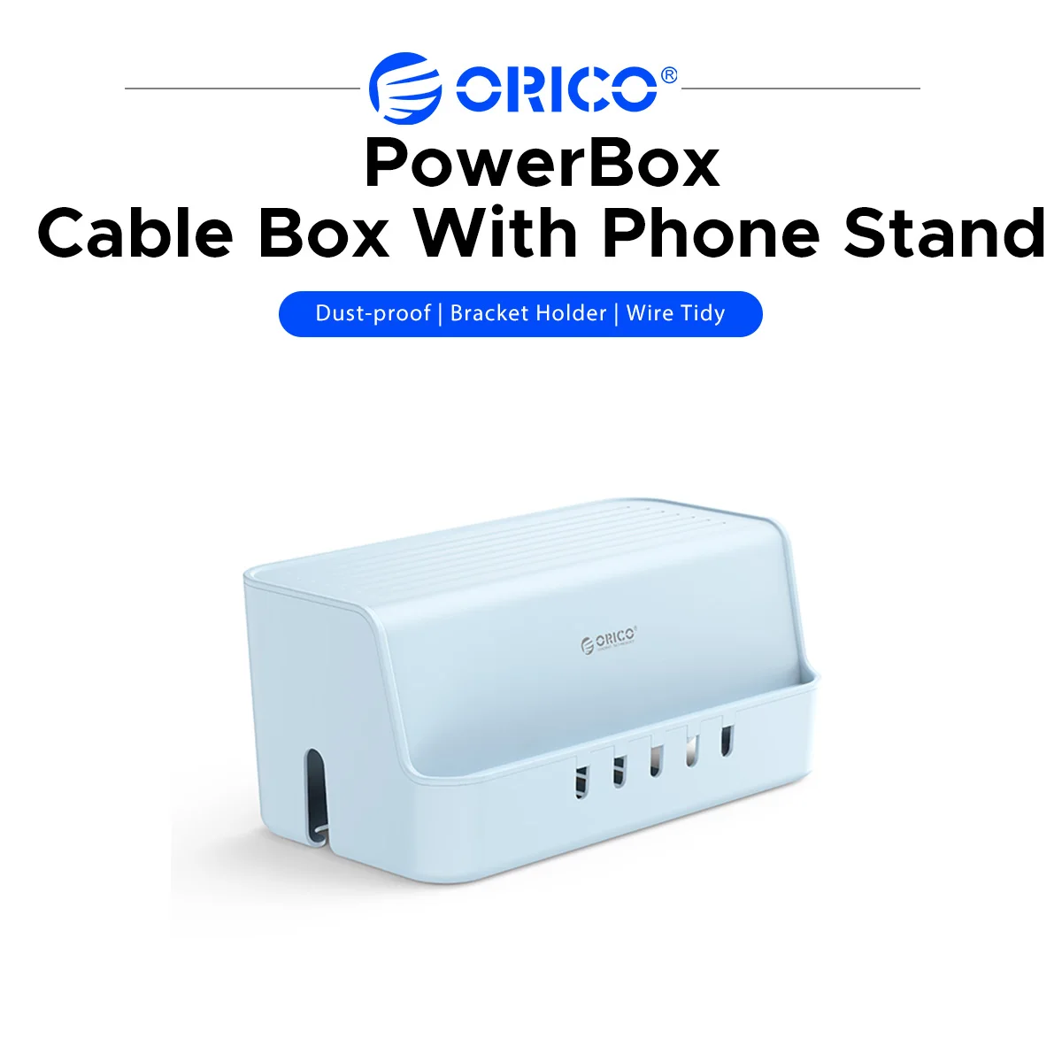 ORICO PowerBox Cable Management Box Dustproof Power Strip Storage Box Large Capacity ABS Desktop Wire Organizer for Home Office