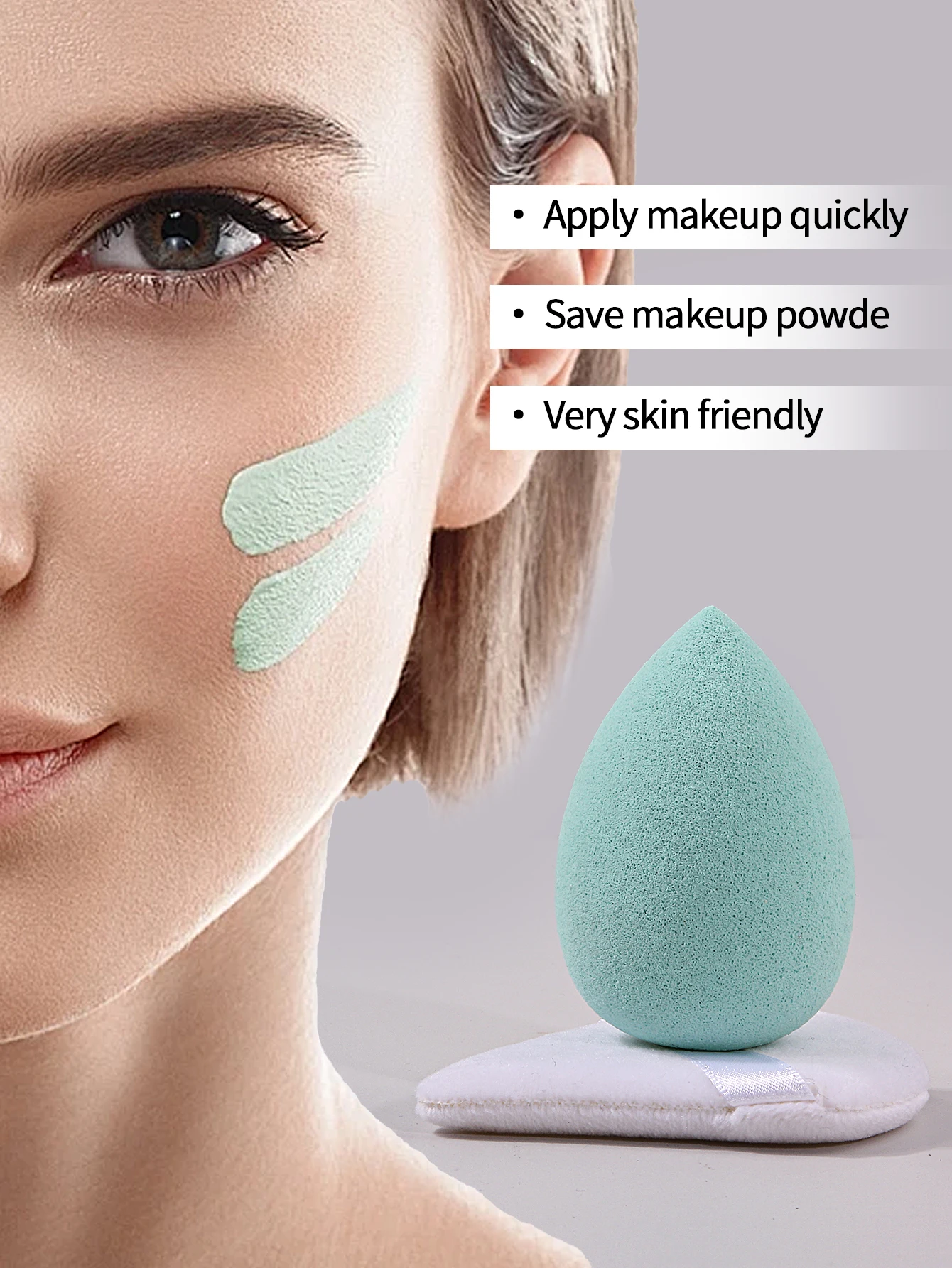 Éponge de maquillage professionnelle, bouffante de poudre d'œuf, un outil de maquillage à double usage sec et humide qui n'est pas sujette à coller la poudre, 12 pièces