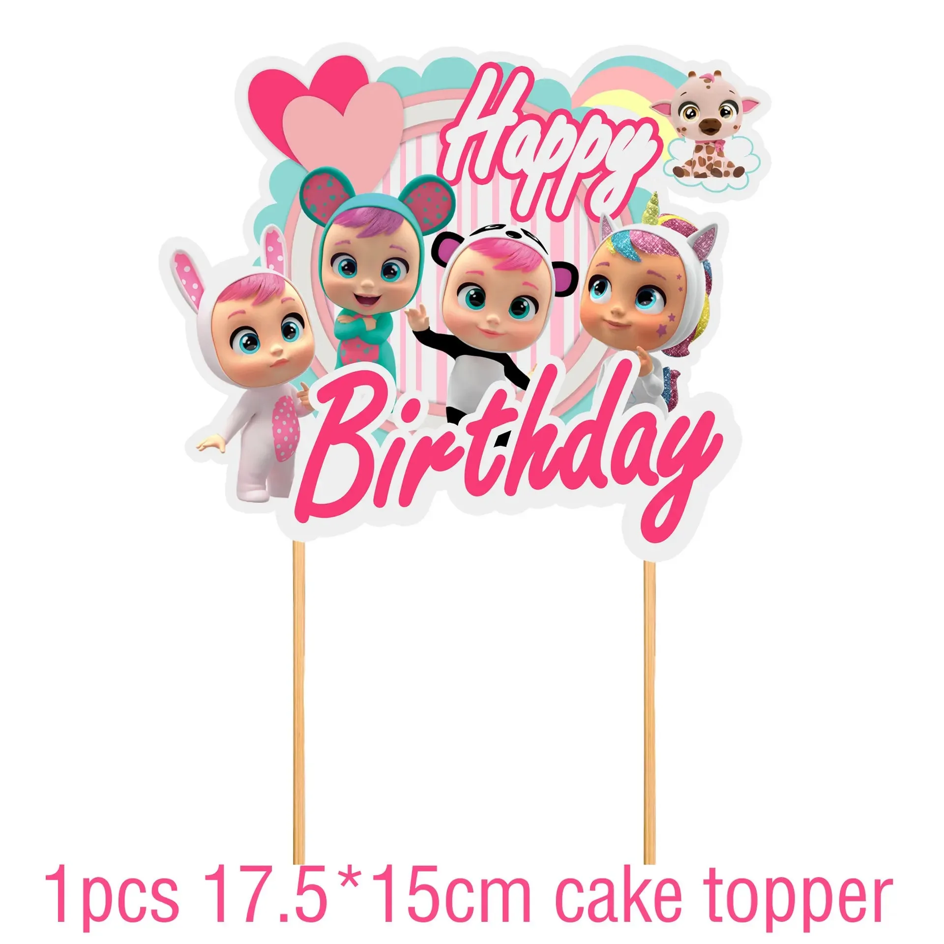 Crying Babies Geburtstagsparty-Dekorationsset: Teller, Ballons, Banner, Tischdecke, Hintergrund, Babyparty-Zubehör – Detail 6