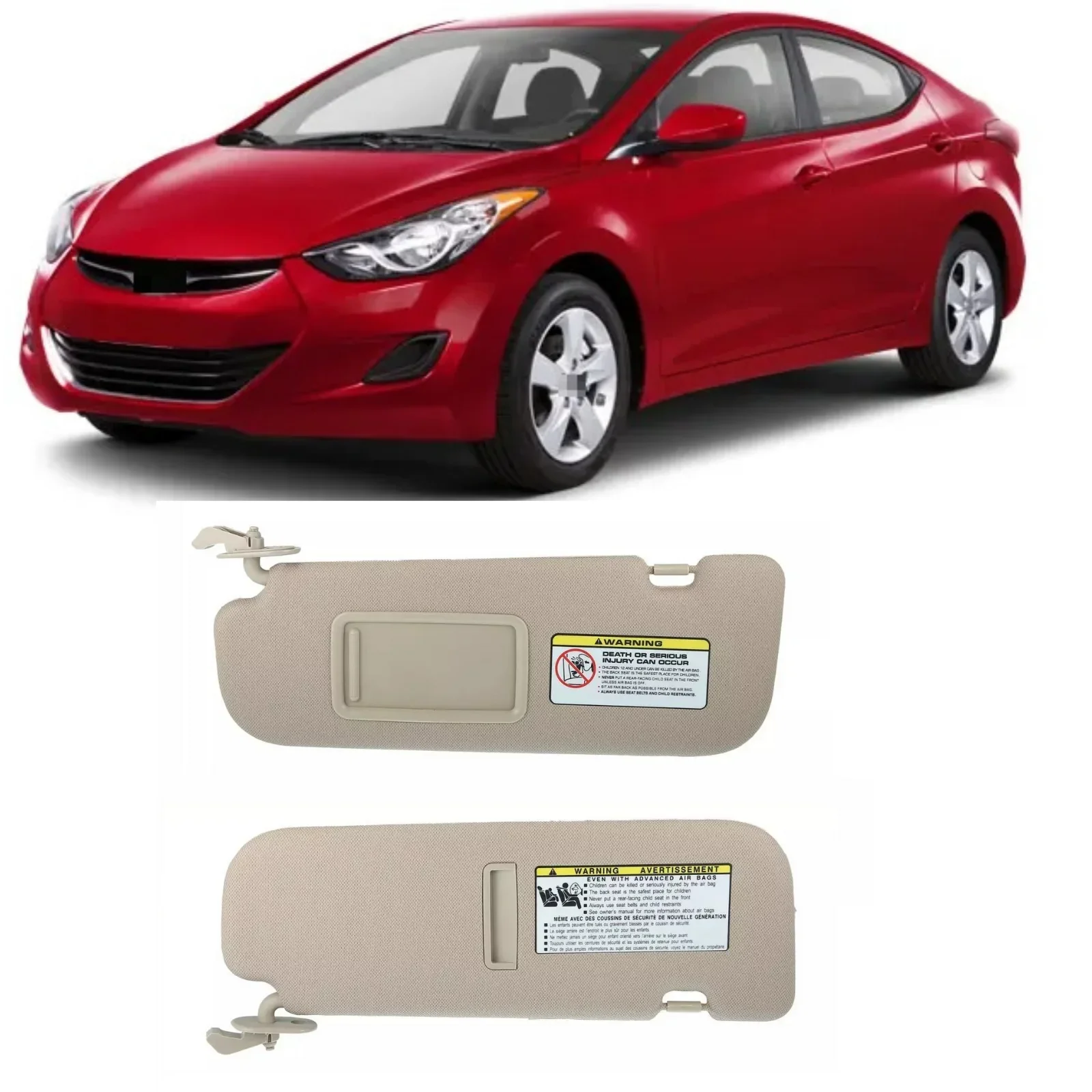 

For Hyundai Elantra 2011 2012 2013 2014 2015 Car Sun Visor Panel 852103X000 TX Beige Interior Sunshade Sun Shield Replacement