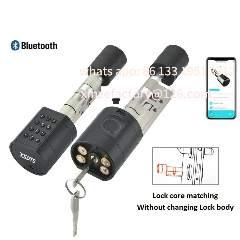 تخصيص Tuya APP بصمة اسطوانة الإلكترونية قفل الباب الذكي لوحة المفاتيح الرقمية رمز مفتاح بطاقة التحكم عن بعد قابل للتعديل Hom #4