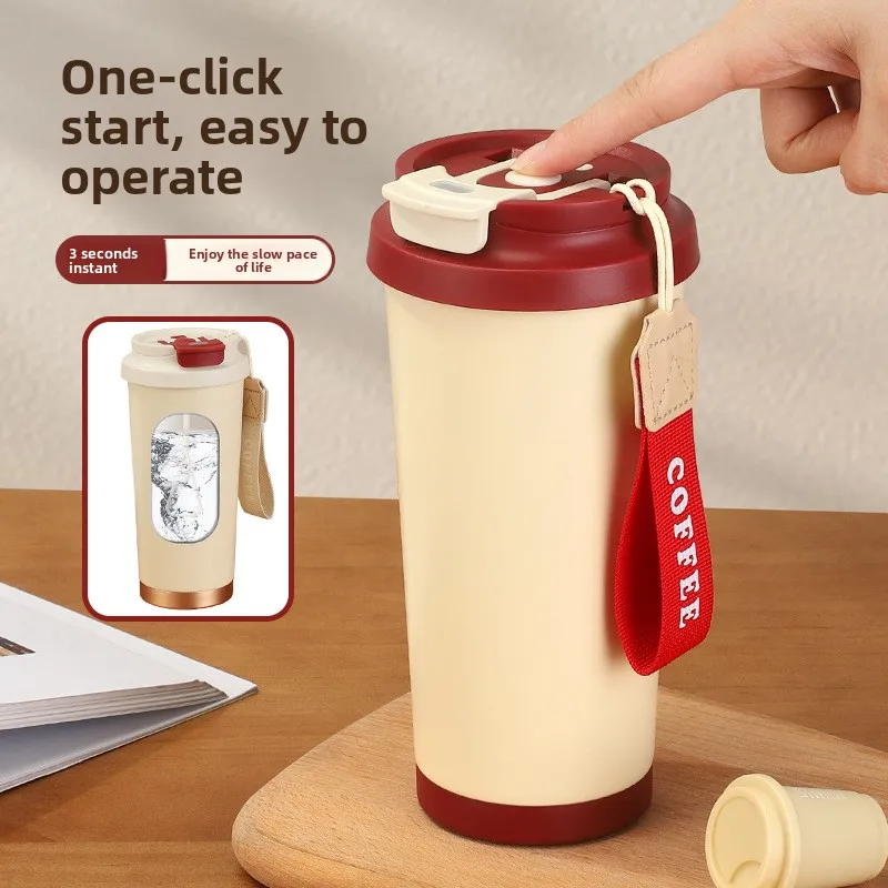 New stainless steel fully automatic coffee brewing and warming cup. Outdoor portable water bottle. 17oz cold and hot water cup.