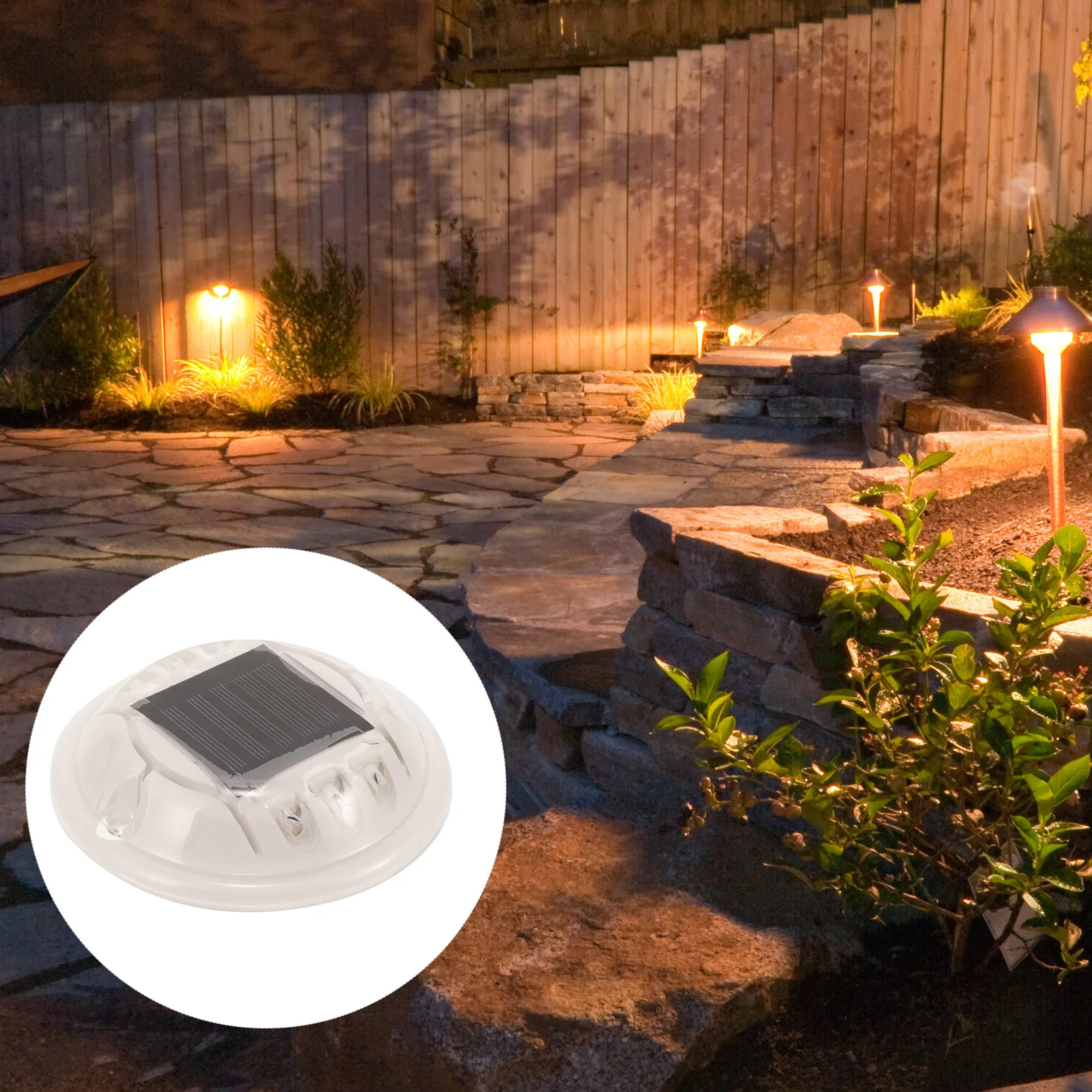 

Solar Road Stud Lights 2.4G Sync Seven Colors Outdoor LED Garden L scape Lighting Powered Deck Accessories Solar Lights