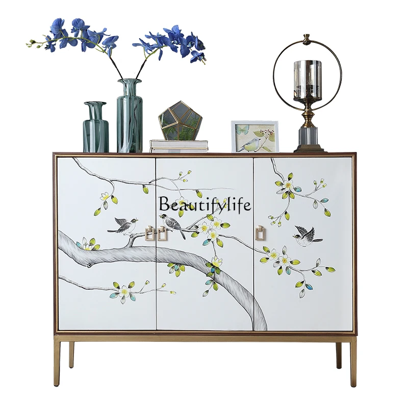 

*New Chinese style door shoe cabinet household door living room door partition decorative cabinet