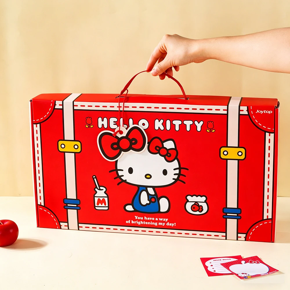 

Оригинальный канцелярский набор Hello Kitty: милые коробки для канцелярии Sanrio с наклейками, папка для записей, сумка для документов, держатель для карт, подарки для девочек
