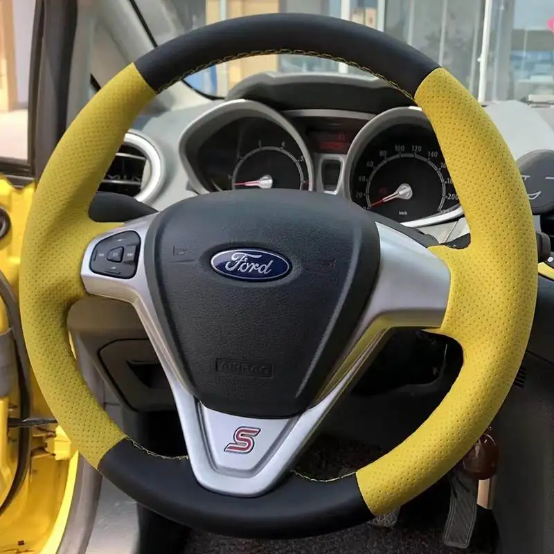 

Чехол для руля из натуральной кожи для Ford Fiesta ST 2013-2018