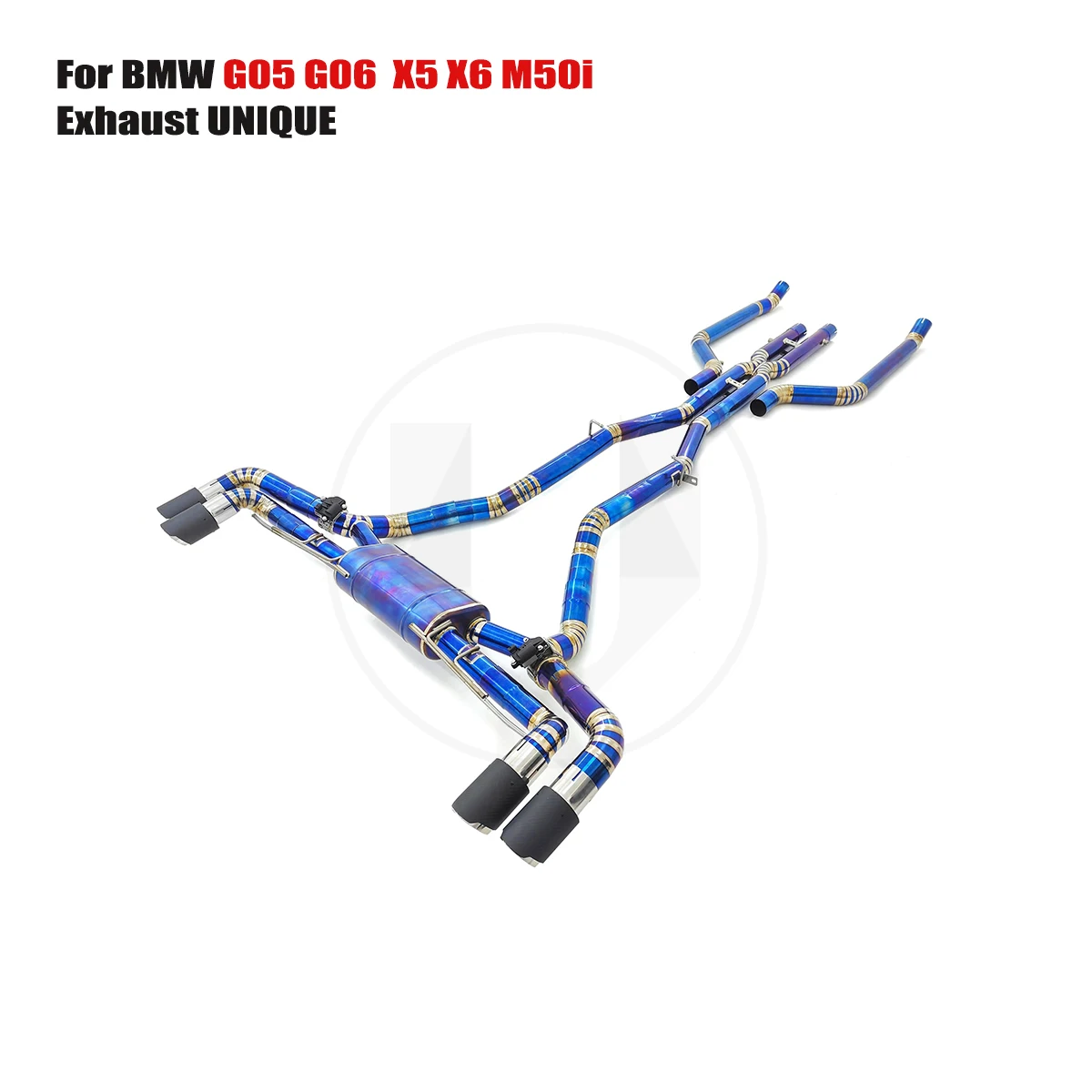 

UNIQUE For BMW G05 G06 X5 X6 M50i performance valve titanium exhaust system TC4 titanium alloy exhaust muffler