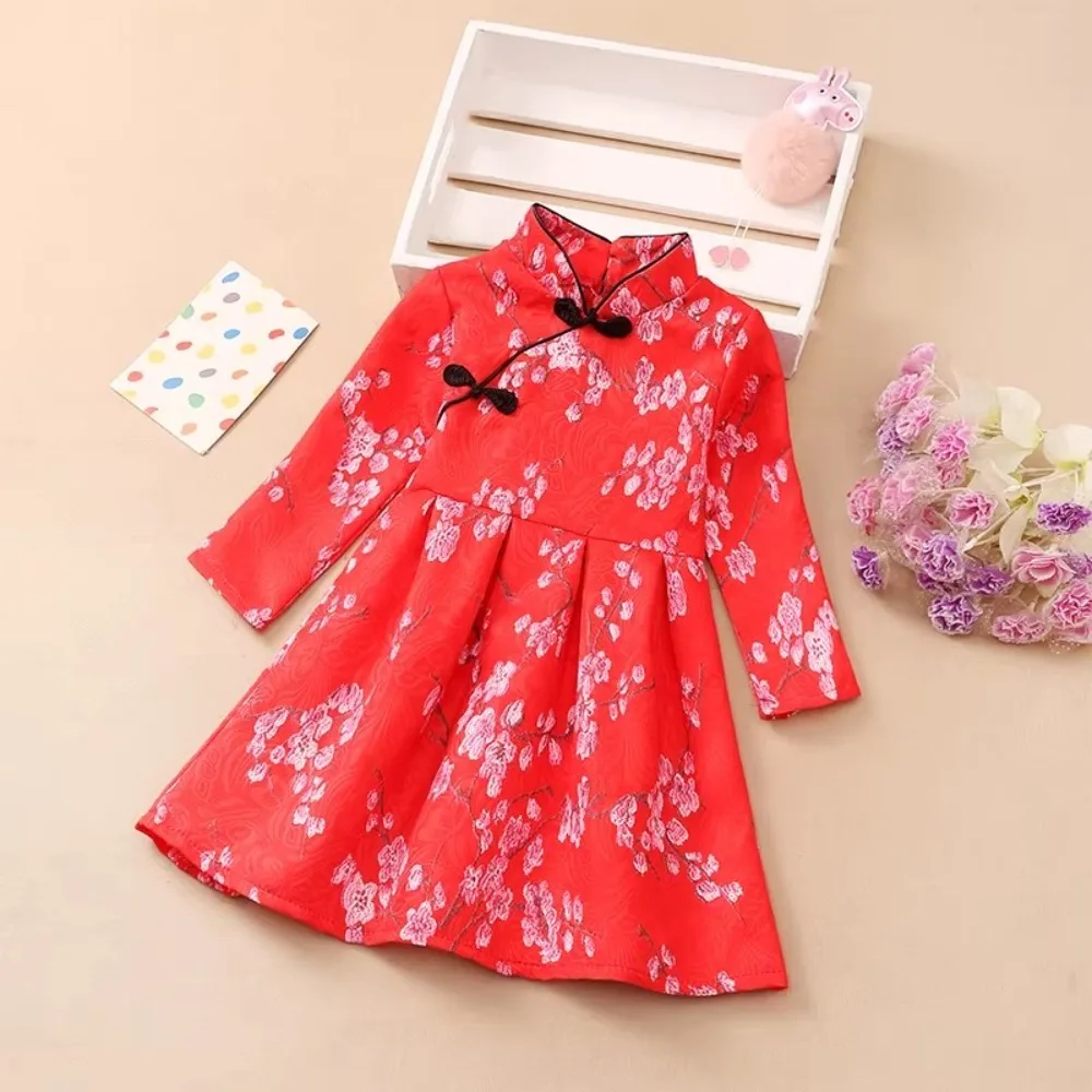 

Ethnic Style Performance Costume Chinese Style Hanfu Cheongsam Qipao Girl Dress Children Clothing Kids Clothes Party Cosplay