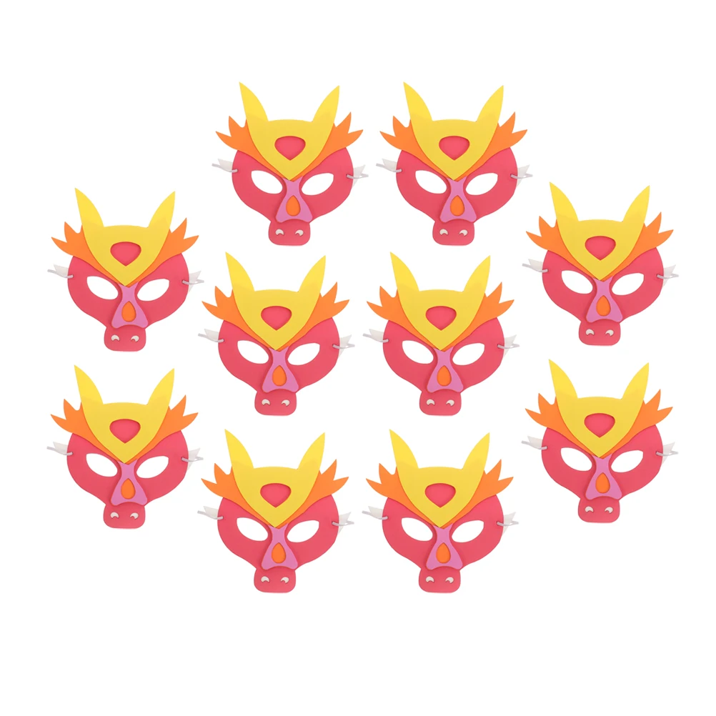 

10pcs Dragon Year Mask Kids Lightweight Material Unique Design New Year Parties Masquerade Cosplay Role Play Animal Masks