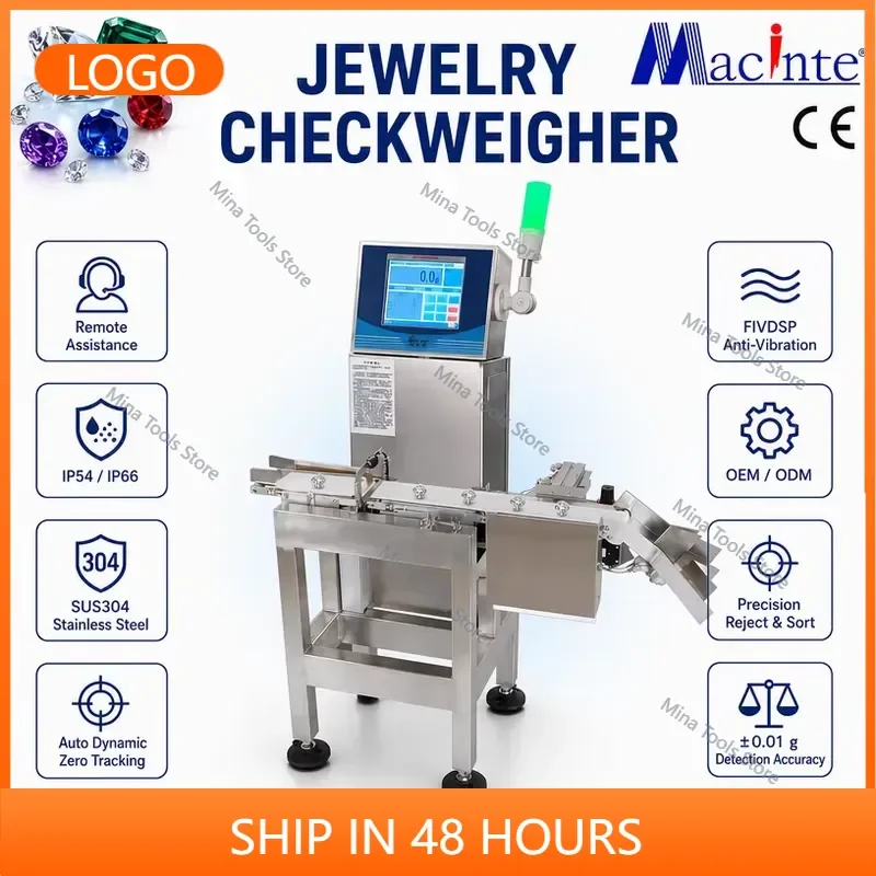 0.01g Jewelry Checkweigher: FIVDSP Anti-Vibration, Dynamic Zero Tracking, Remote High-Speed Reject