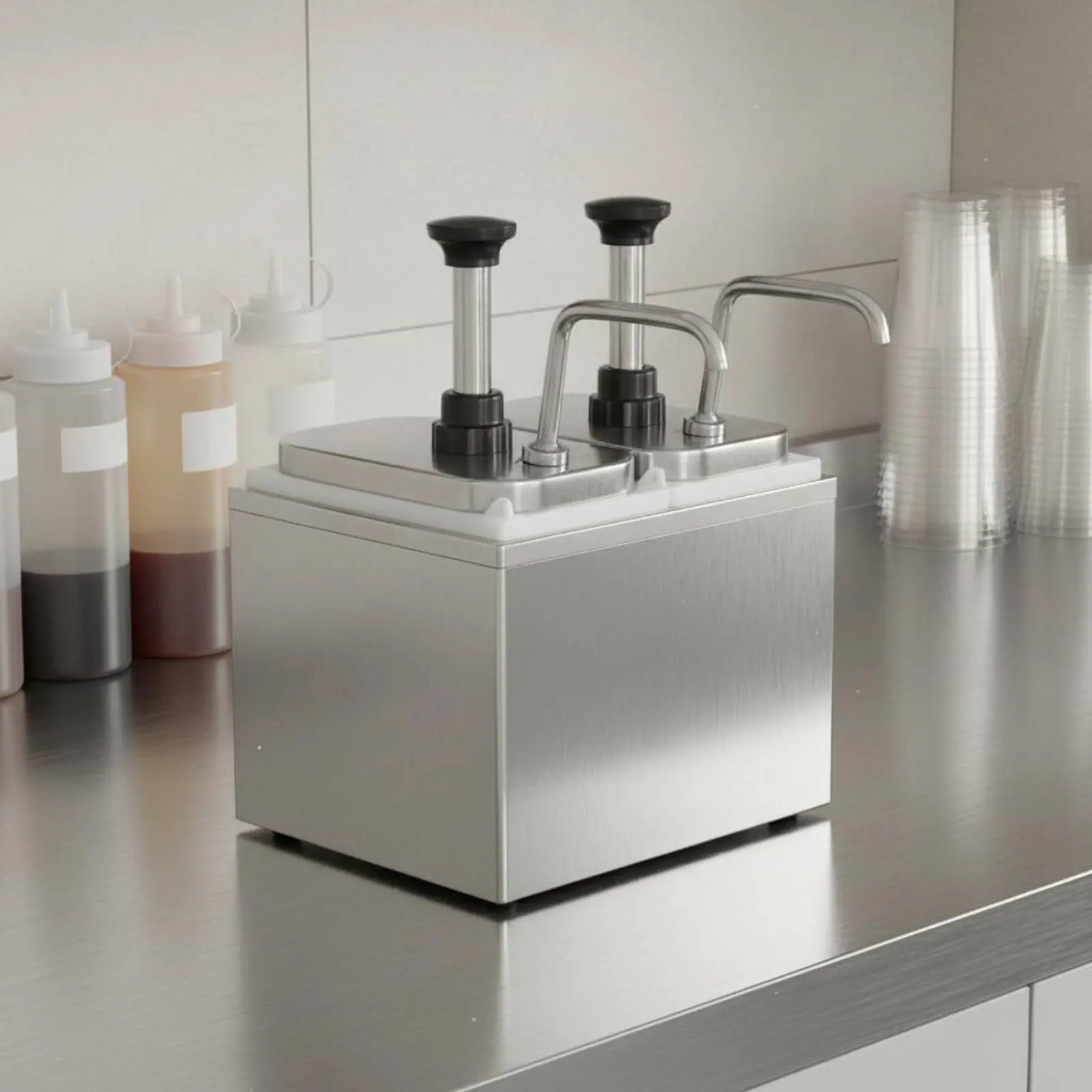 

2 Pieces Milk Tea Syrup Pump Reusable Plastic Syrup Pump Sauce Dispenser Bottle Easy to Squeeze Large Capacity for Restaurant