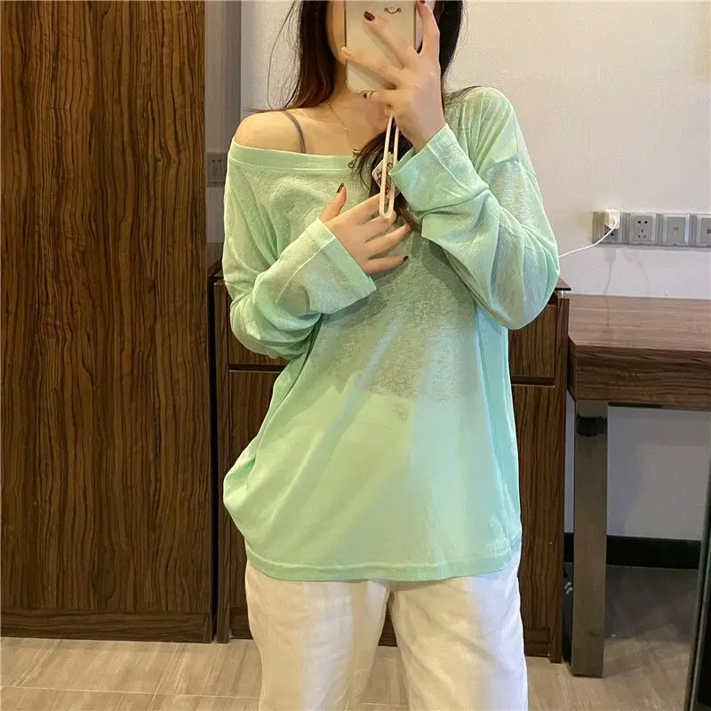 Traspirante M-4XL t-shirt donna sciolto sottile estate a prova di sole Chic Ulzzang tempo libero abbigliamento moda coreana o-collo top Harajuku