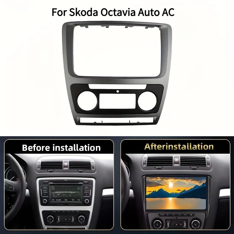 

2 Din Radio Fascia For Skoda Octavia Auto AC Audio Stereo Panel Mounting Installation Dash Kit Trim Frame Adapter