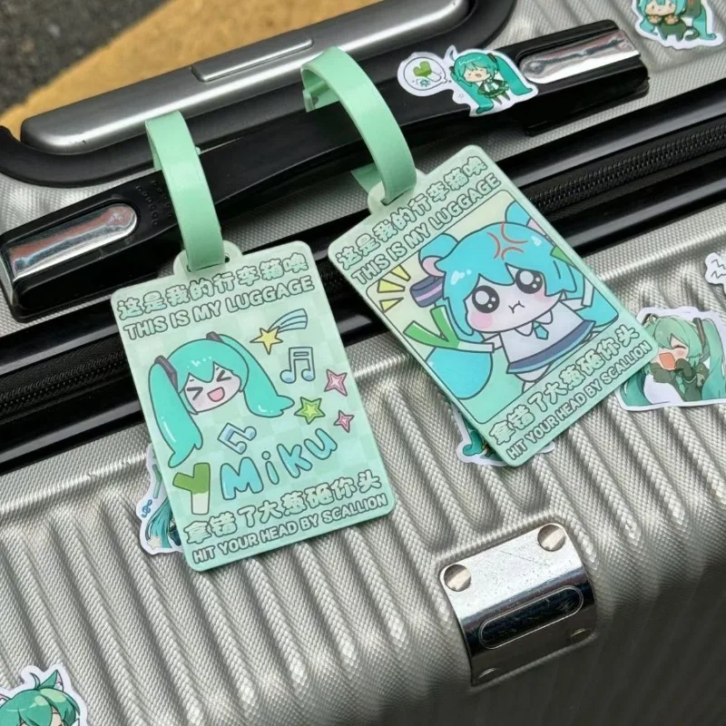 

New Hatsune Miku anime kawaii miku peripheral acrylic luggage tag cute cartoon 3-inch clothes school bag pendant holiday gift