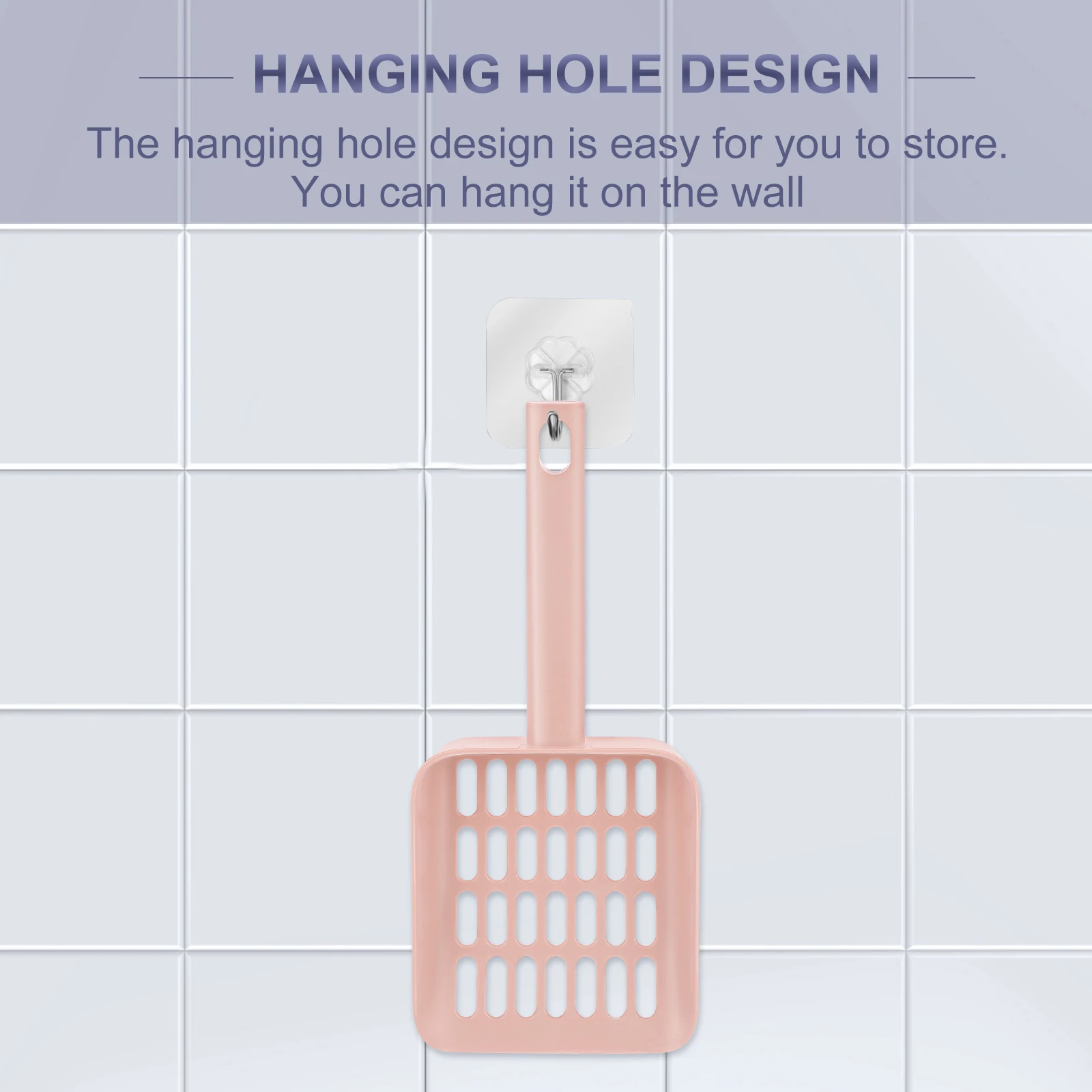 

1 Set Cat Litter Scoop Kit With Holder Wide Mouth Design For Easy Pet Waste Cleanup Lightweight Durable Abs Material Suitable