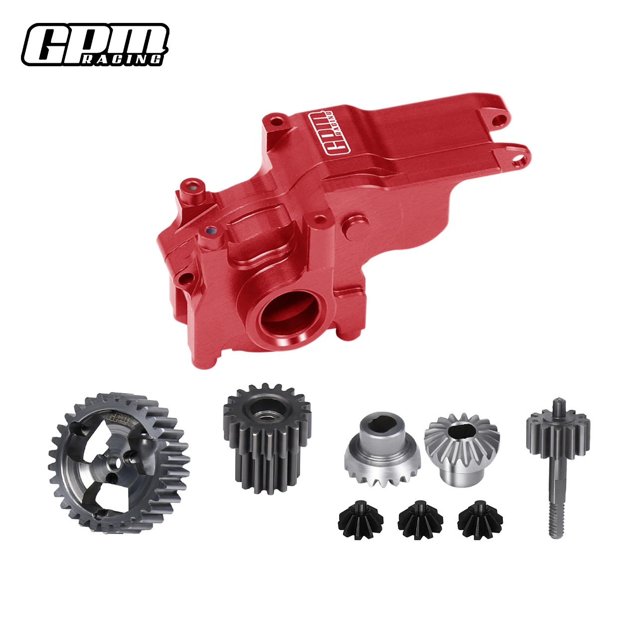 GPM 7075 Scatola trasmissione in alluminio + set ingranaggi in acciaio 40Cr per LOSI 1/24 Micro-B