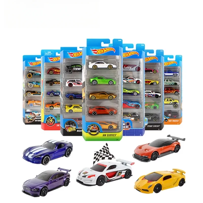

Original Hot Wheels Car 5pcs/set Sport Carro Toy for Boy 1/64 Diecast Track Racing Truck Ford Chevy Brinquedo Kid Birthday Gift