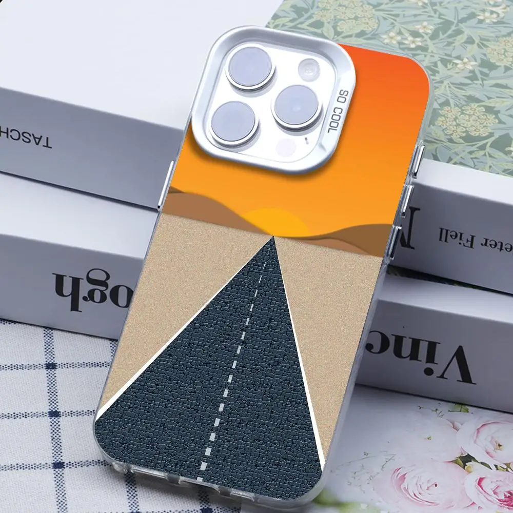 

Dreamy Illustration Phone Case Suitable for iPhone 17/16/15/14/13/12/11 Pro Max Plus, Colorful Silver Case, Metallic Shine, TPU