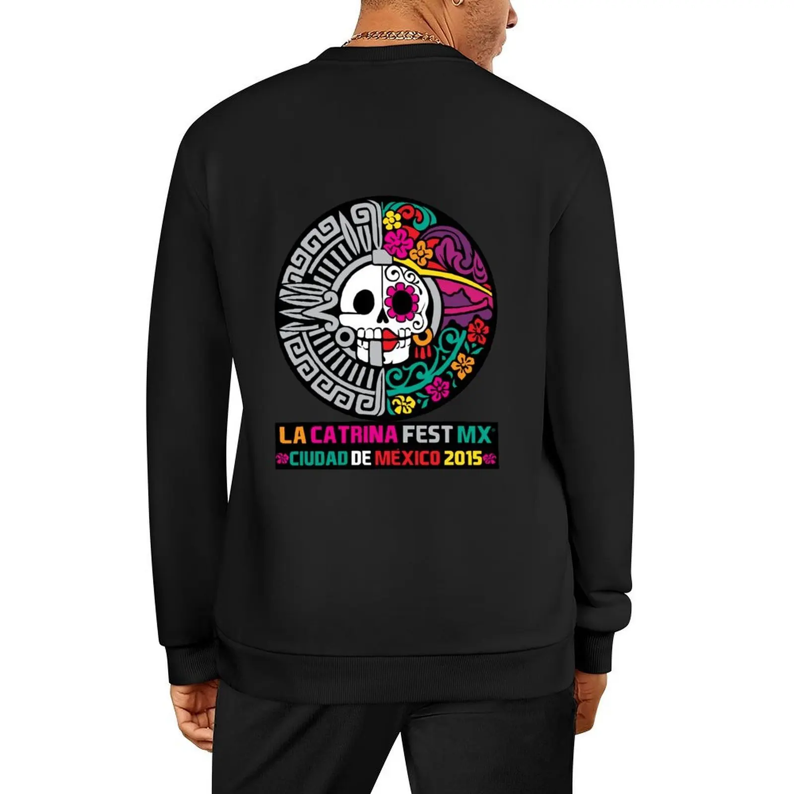 

La Catrina Fest MX 2015 Pullover anime clothes graphic t shirts men anime clothing men's winter sweater graphic sweatshirts