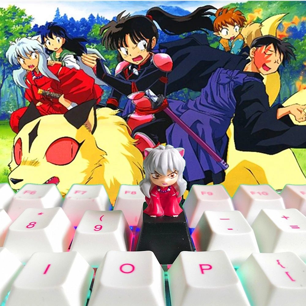 3D Printing Keycap 1 PCS Cartoon Cute  Inuyasha  Anime PBT Keycap Mechanical Keyboards Keycaps for Cherry MX axis R4 Height